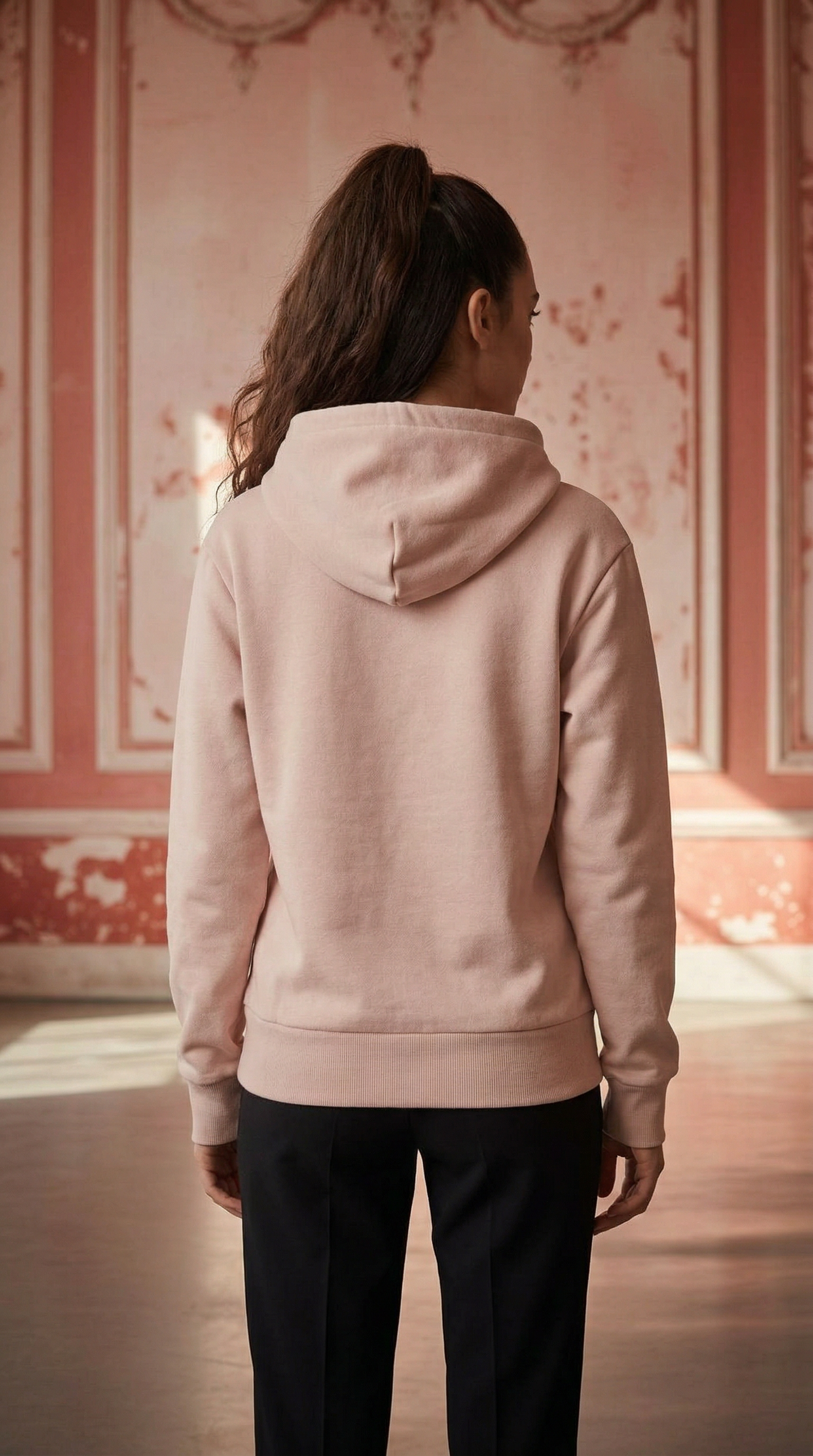 BEE ME Weighted Hoodie and Detachable Fidget - Baby Pink with White Bee - Sensory Hoodie
