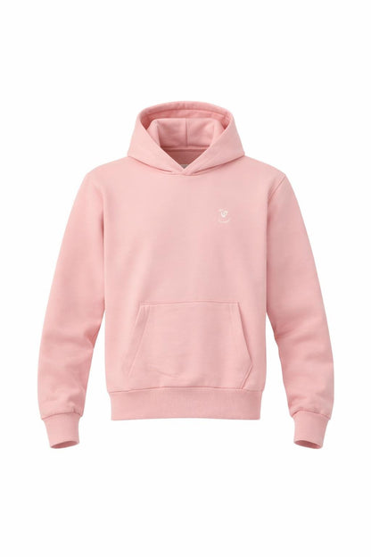 BEE ME Weighted Hoodie and Detachable Fidget - Baby Pink with White Bee - Sensory Hoodie