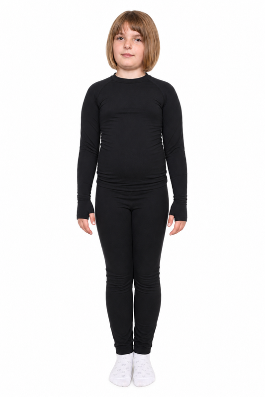 Precision Compression Baselayer Top - Large Junior Black