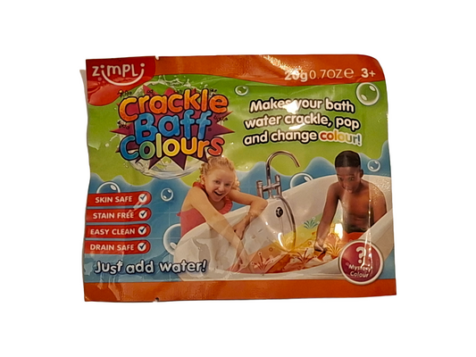 Zimpli Crackle Baff Colours - Red / Green / Blue - Single Foil Bag 20g
