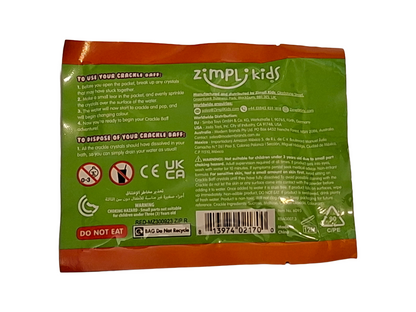 Zimpli Crackle Baff Colours - Red / Green / Blue - Single Foil Bag 20g