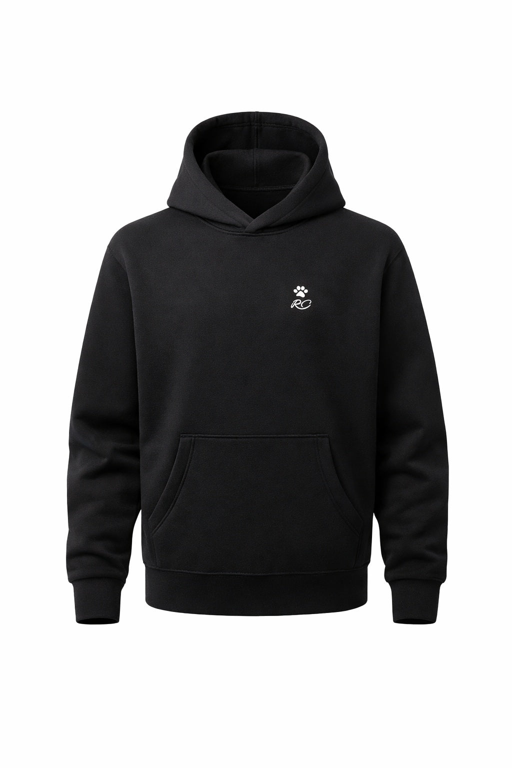 BEE ME Weighted Hoodie and Detachable Fidget - Deep Black with White Bee - Sensory Hoodie