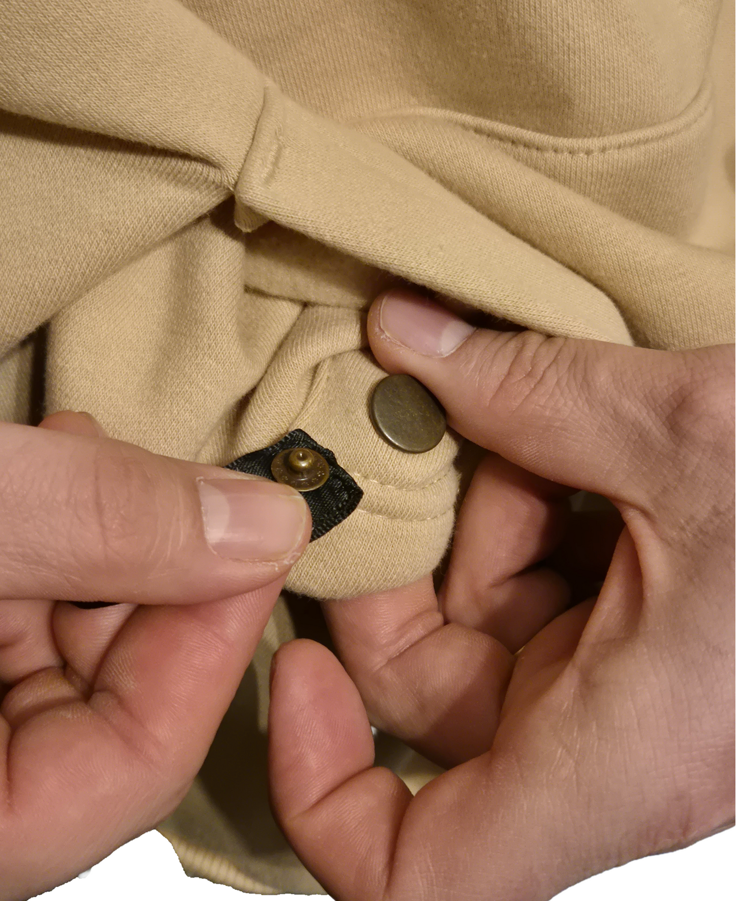 BEE ME Weighted Hoodie and Detachable Fidget - Desert Dust with Black Bee - Sensory Hoodie