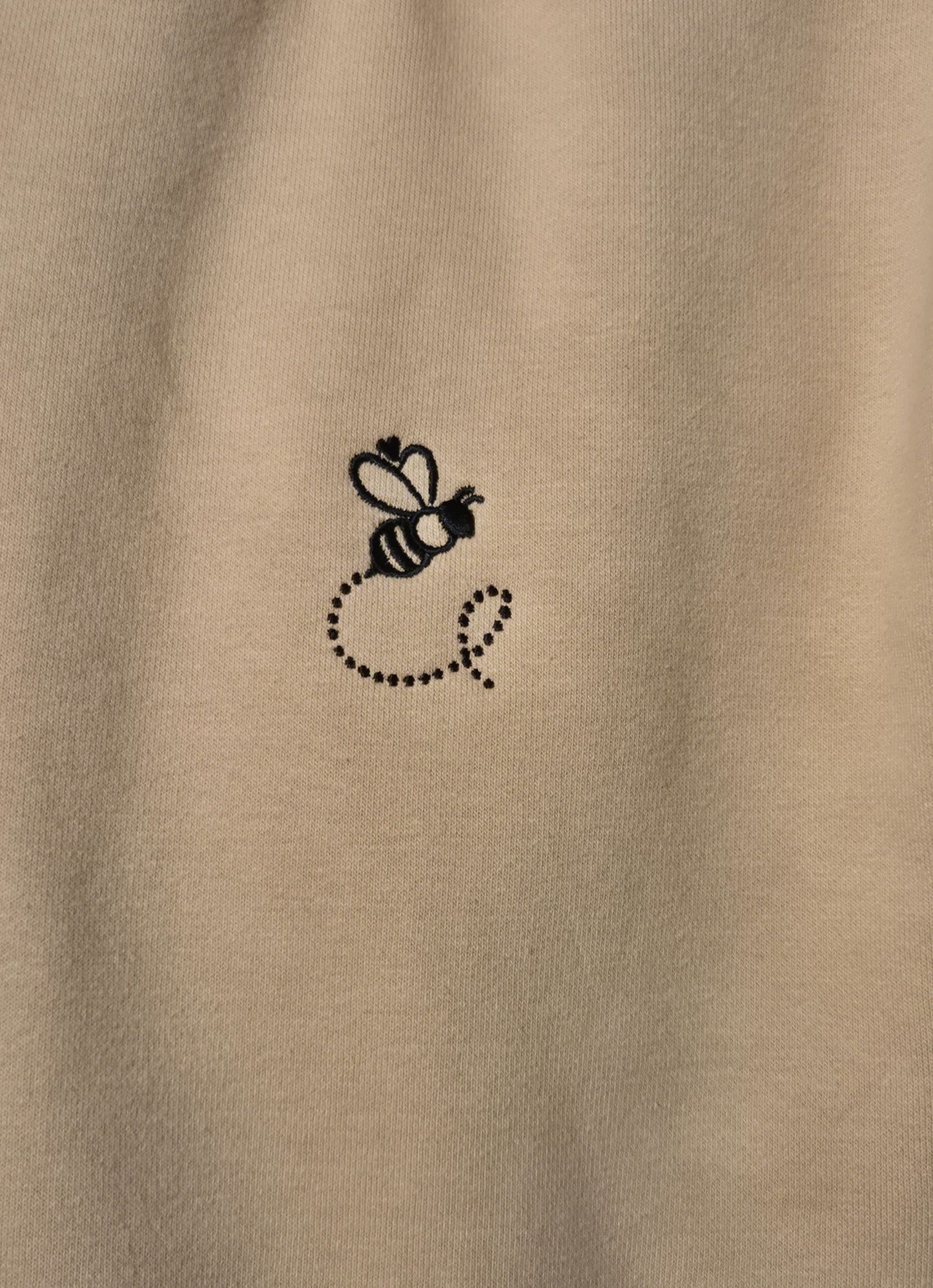 BEE ME Weighted Hoodie and Detachable Fidget - Desert Dust with Black Bee - Sensory Hoodie