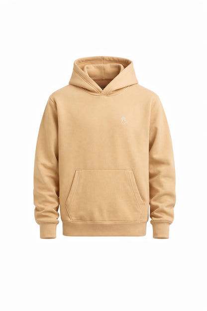 BEE ME Weighted Hoodie and Detachable Fidget - Desert Dust with White Bee - Sensory Hoodie