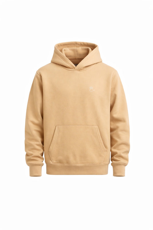 BEE ME Weighted Hoodie and Detachable Fidget - Desert Dust with White Bee - Sensory Hoodie