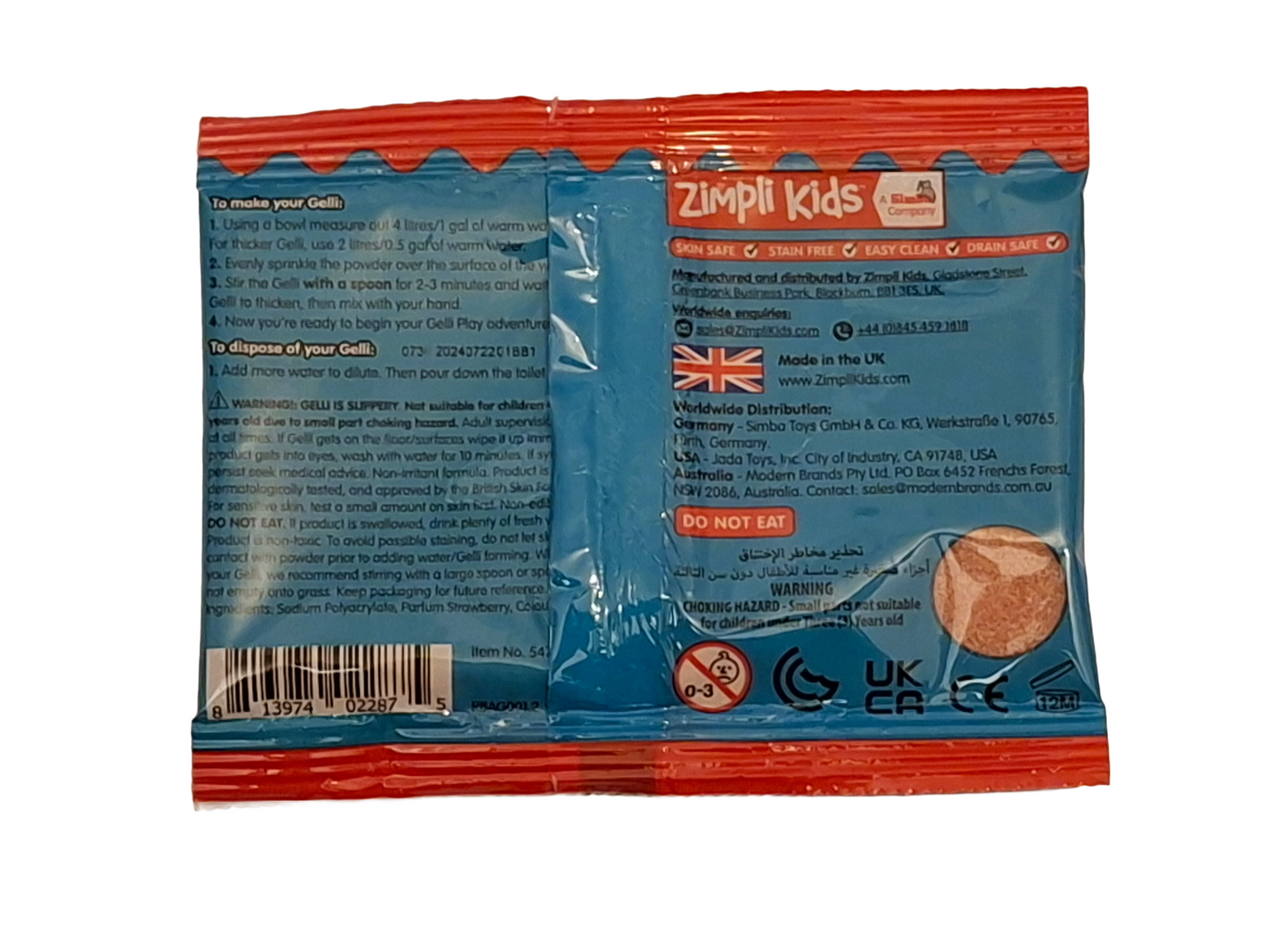 Zimpli Gelli Play - Red / Green Single Foil Bag 20g