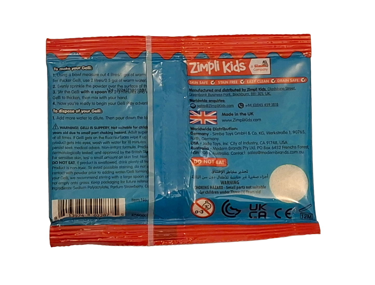 Zimpli Gelli Play - Red / Green Single Foil Bag 20g
