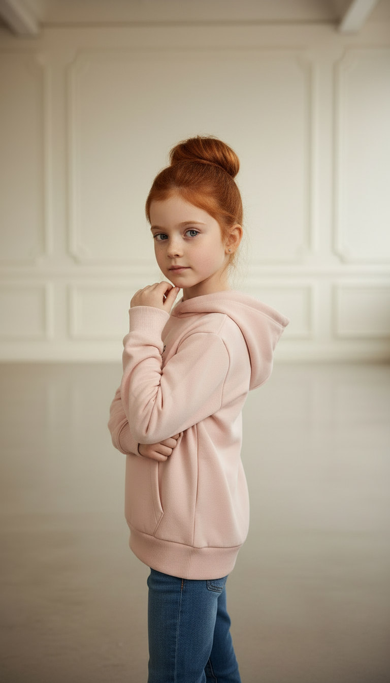 BEE ME Weighted Hoodie and Detachable Fidget - Baby Pink with Black Bee - Sensory Hoodie