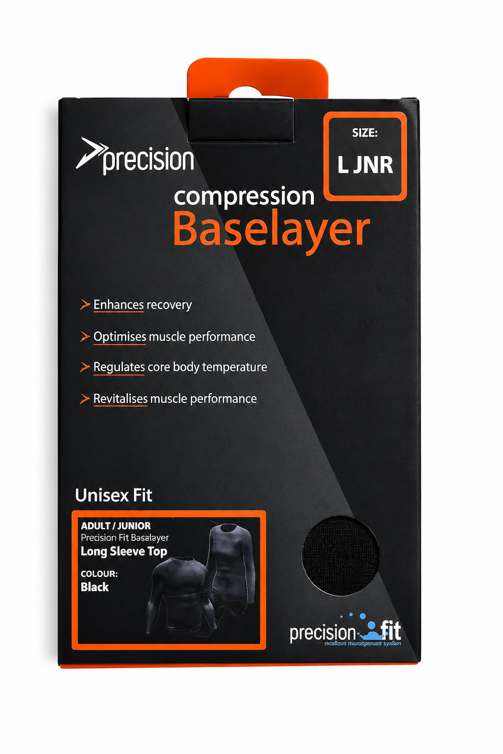 Precision Compression Baselayer Top - Large Junior Black