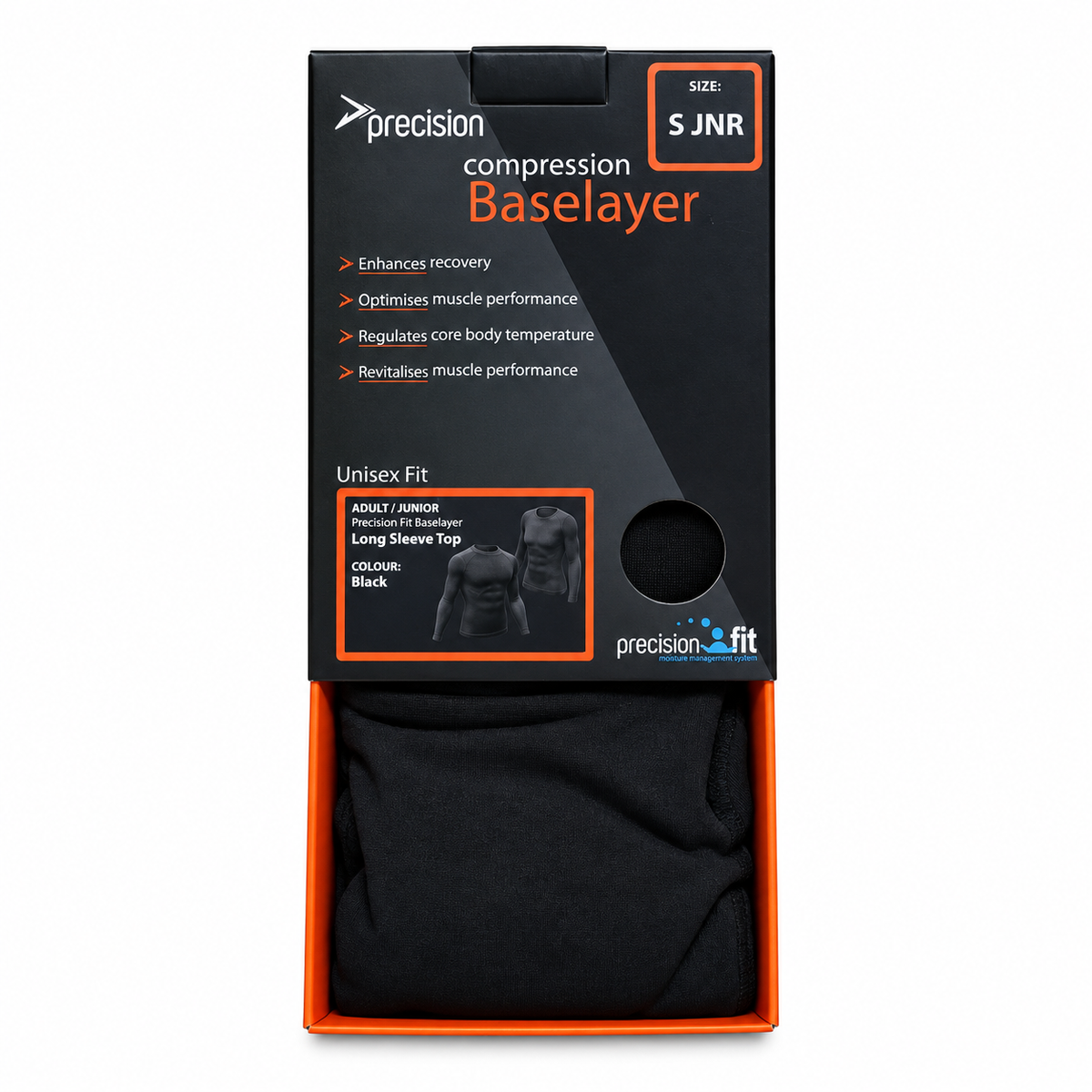 Precision Compression Baselayer Top - Small Junior Black