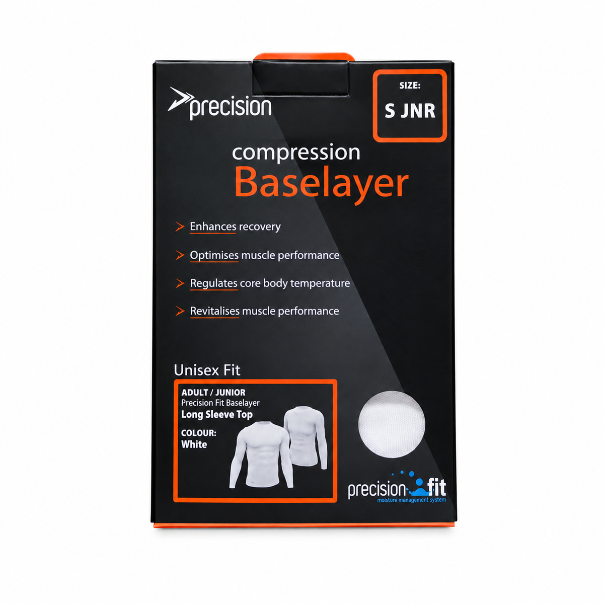 Precision Compression Baselayer Top - Small Junior White