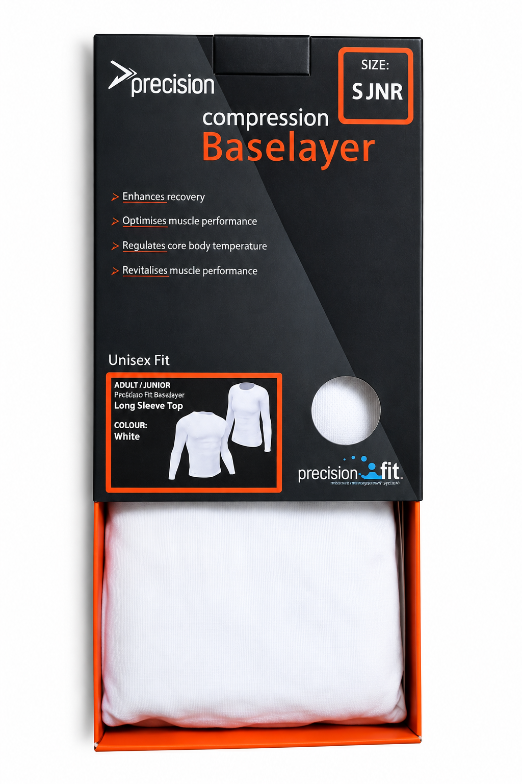 Precision Compression Baselayer Top - Small Junior White