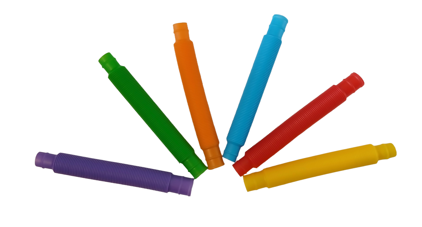 Stretch Tubes 14cm - 47cm - Assorted Colours - Pack of 6