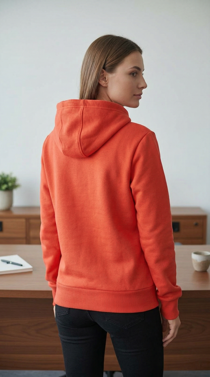 BEE ME Weighted Hoodie and Detachable Fidget -Soft Red with White Bee - Sensory Hoodie