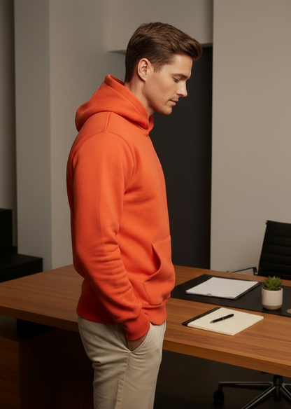 BEE ME Weighted Hoodie and Detachable Fidget -Soft Red with White Bee - Sensory Hoodie