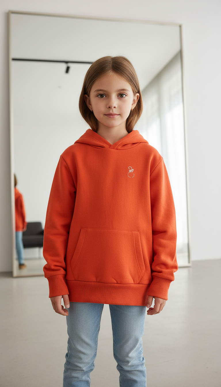 BEE ME Weighted Hoodie and Detachable Fidget -Soft Red with White Bee - Sensory Hoodie