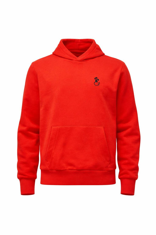 BEE ME Weighted Hoodie and Detachable Fidget -Soft Red with Black Bee - Sensory Hoodie