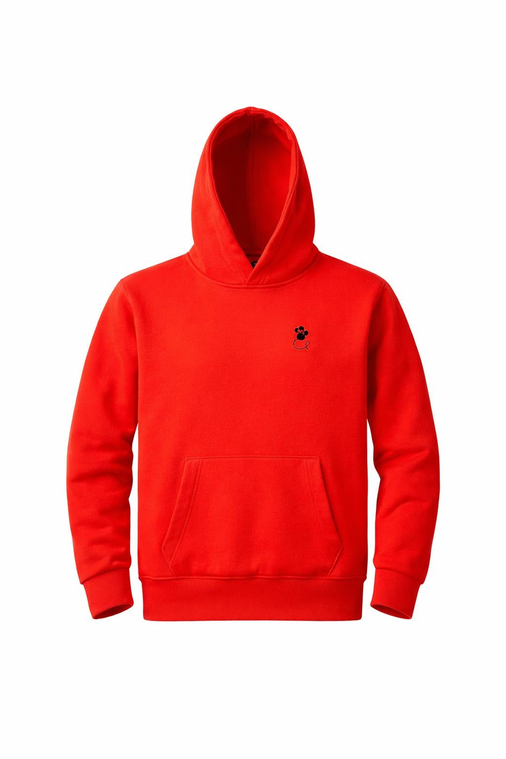 BEE ME Weighted Hoodie and Detachable Fidget -Soft Red with Black Bee - Sensory Hoodie