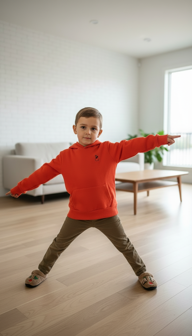 BEE ME Weighted Hoodie and Detachable Fidget -Soft Red with Black Bee - Sensory Hoodie
