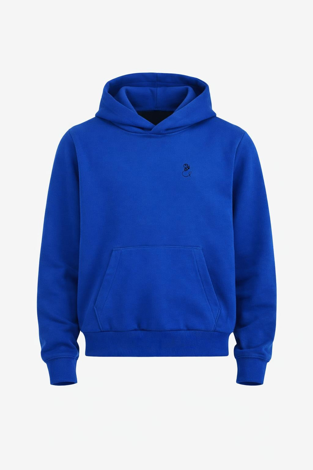 BEE ME Weighted Hoodie and Detachable Fidget - Royal Blue with Black Bee - Sensory Hoodie