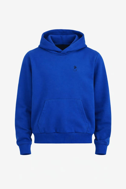 BEE ME Weighted Hoodie and Detachable Fidget - Royal Blue with Black Bee - Sensory Hoodie