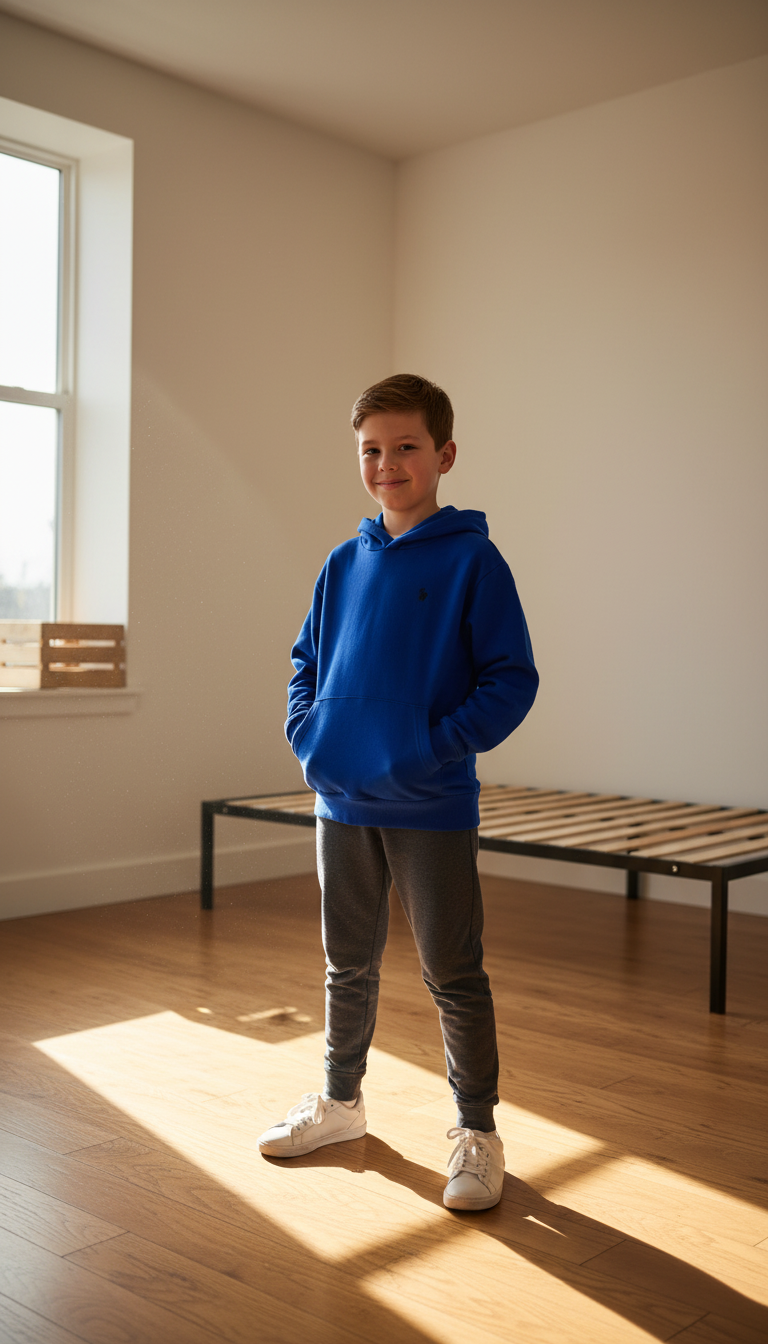 BEE ME Weighted Hoodie and Detachable Fidget - Royal Blue with Black Bee - Sensory Hoodie